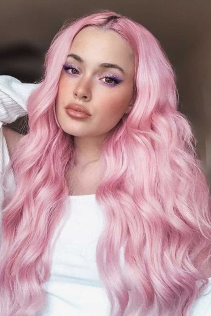Bubblegum Pastel Pink hair color
