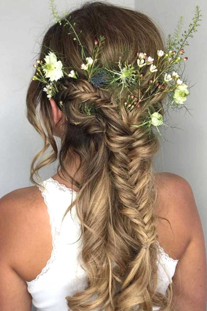 Floral Fishtail Braid