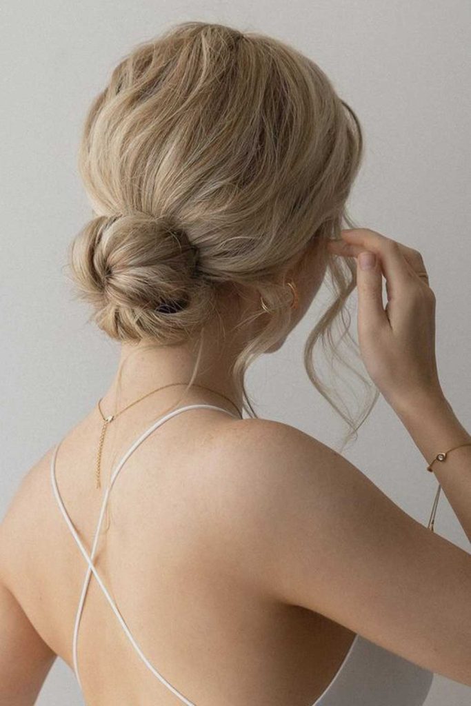 Low Bun Updo Hairstyle