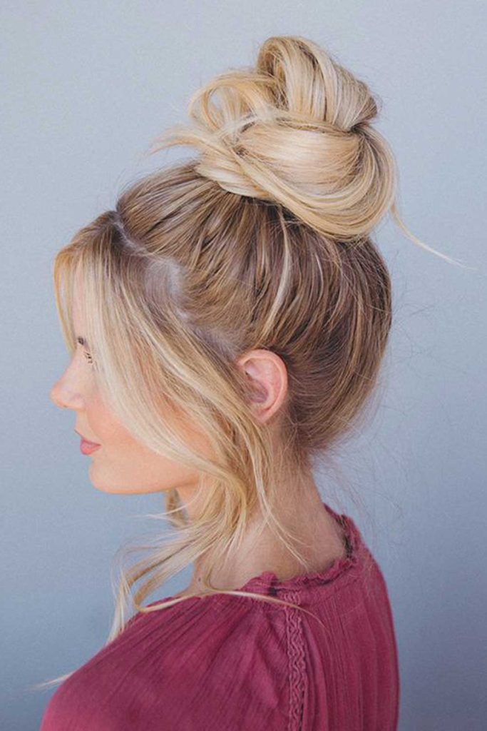 Top Knot Updo Hairstyle